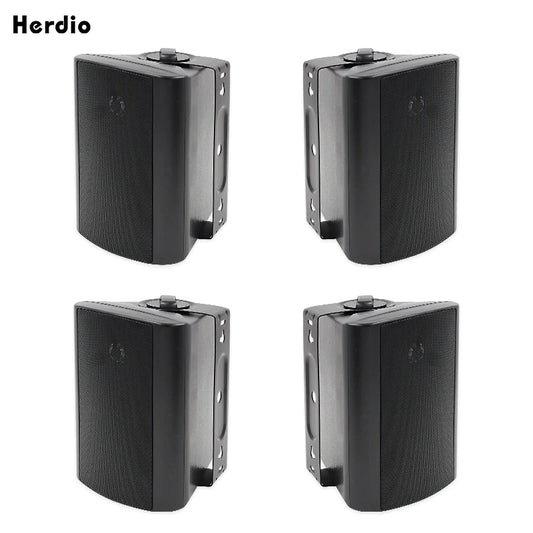 Herdio 2 Pair Bluetooth Speaker 4 Inch 200W Wireless Stereo Subwoofer Music Full Range Audio Bass Loudspeaker For Home Theater