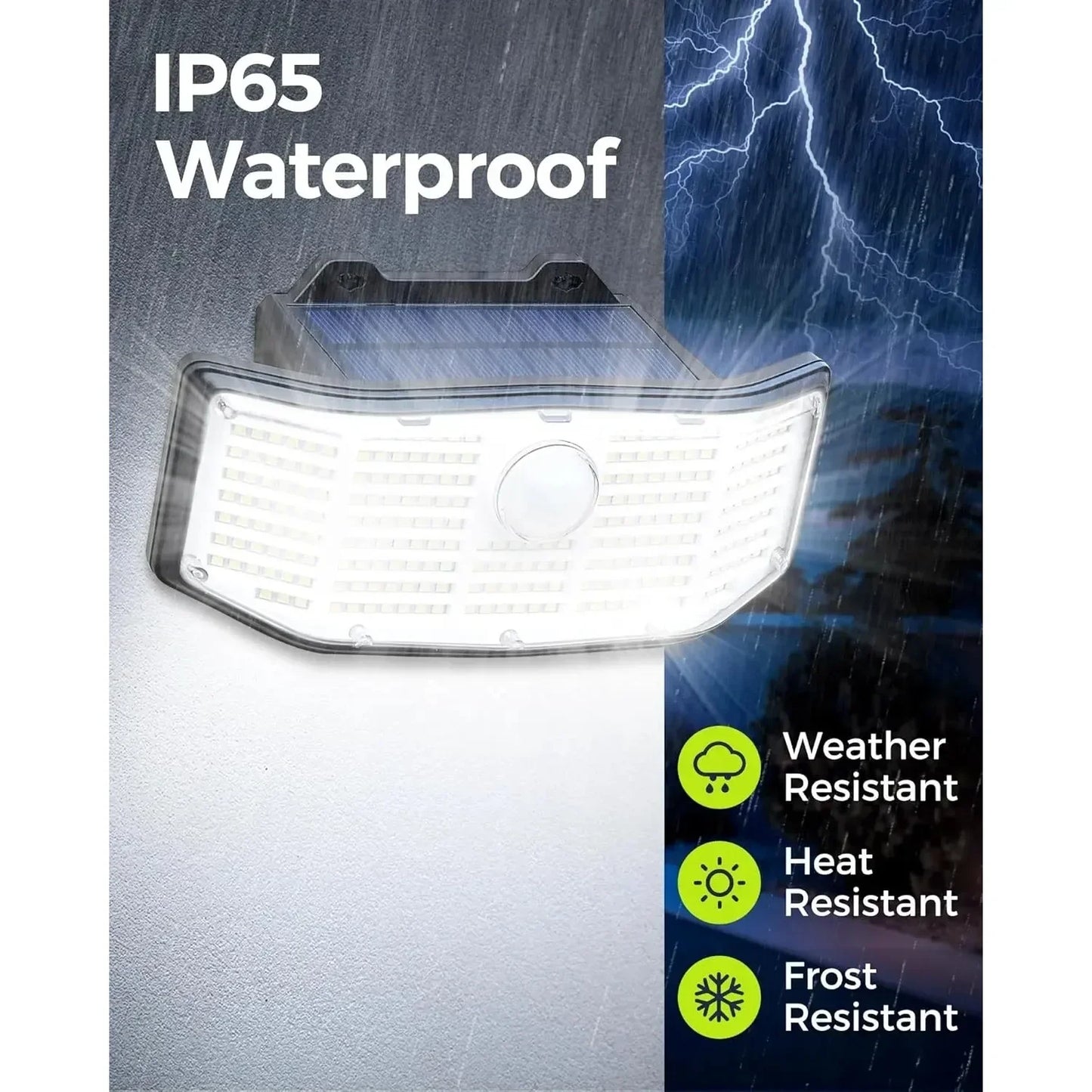 IP65 Waterproof Solar Outdoor Lights - 2 Pack 252 LED Motion Sensor Lights Solar Security Flood Lights for Backyard Patio Patio