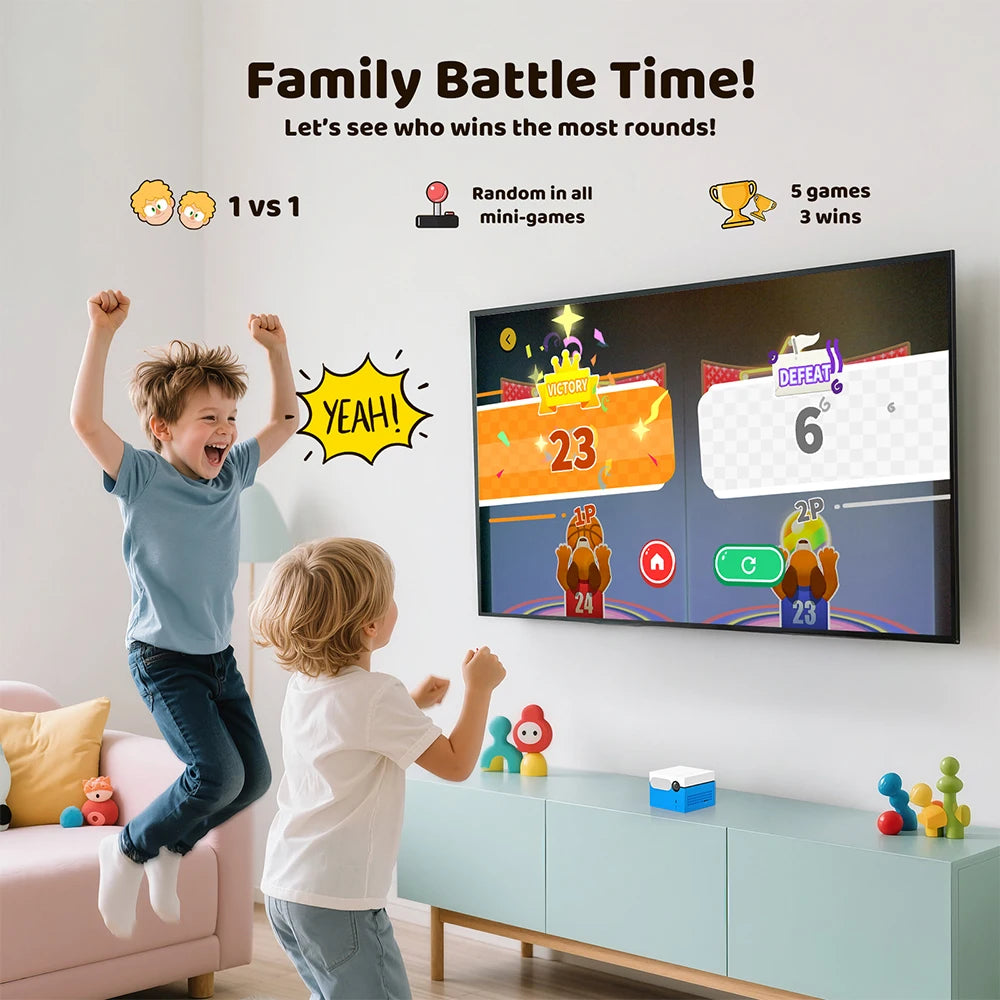 KINHANK Motion X Gaming Console with 20+Games for Kids & Families,Monthly Updat,Plug & Play Indoor Motion-Controlled Game System