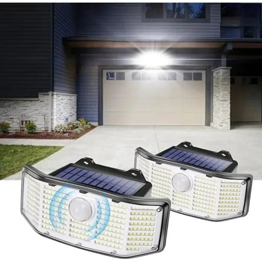 IP65 Waterproof Solar Outdoor Lights - 2 Pack 252 LED Motion Sensor Lights Solar Security Flood Lights for Backyard Patio Patio