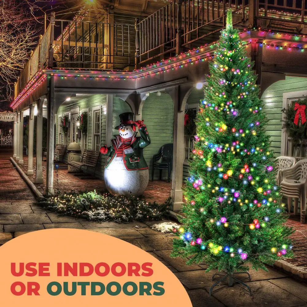 5/6/7/8/10FT Artificial Christmas Tree, Artificial Canadian Fir Full Bodied Small Xmas Tree With Thick Branch Tips, Iron Base