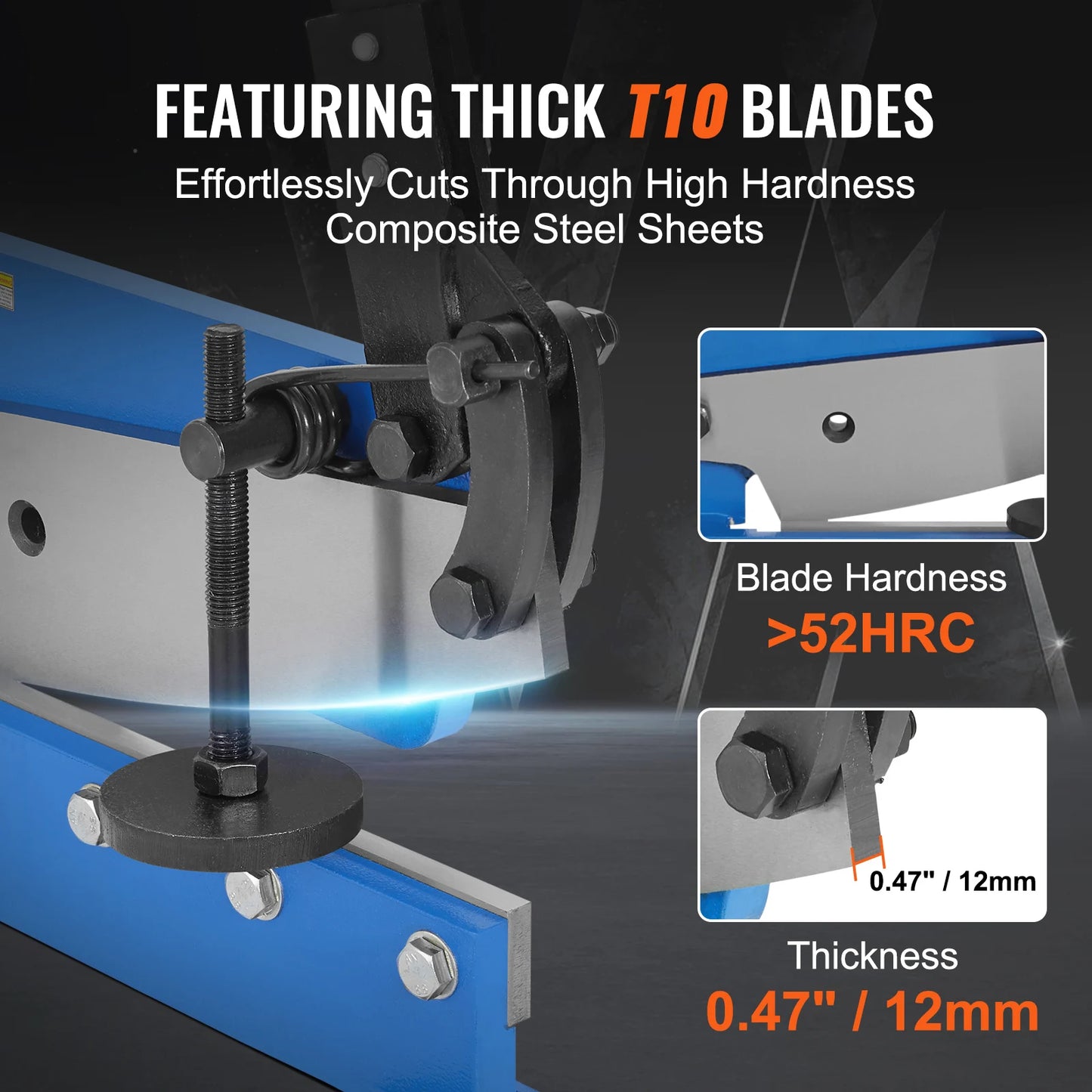 Manual Hand Plate Shear 5"/8"/12"/32" for Metal Sheet Processing Benchtop Cutter Q235 Material for Thick Steel Crafting