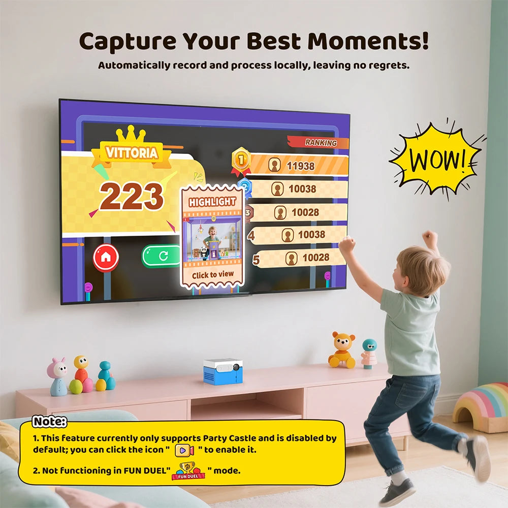 KINHANK Motion X Gaming Console with 20+Games for Kids & Families,Monthly Updat,Plug & Play Indoor Motion-Controlled Game System