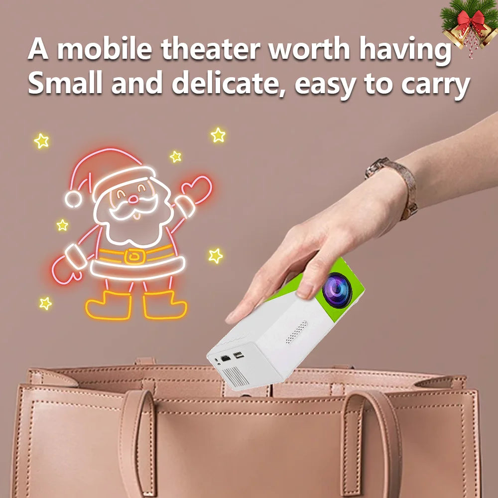 New HD Mini Projector Portable with Remote Control Audio Home Theater Media Player Beamer Outdoor Travel Entertainment Projector