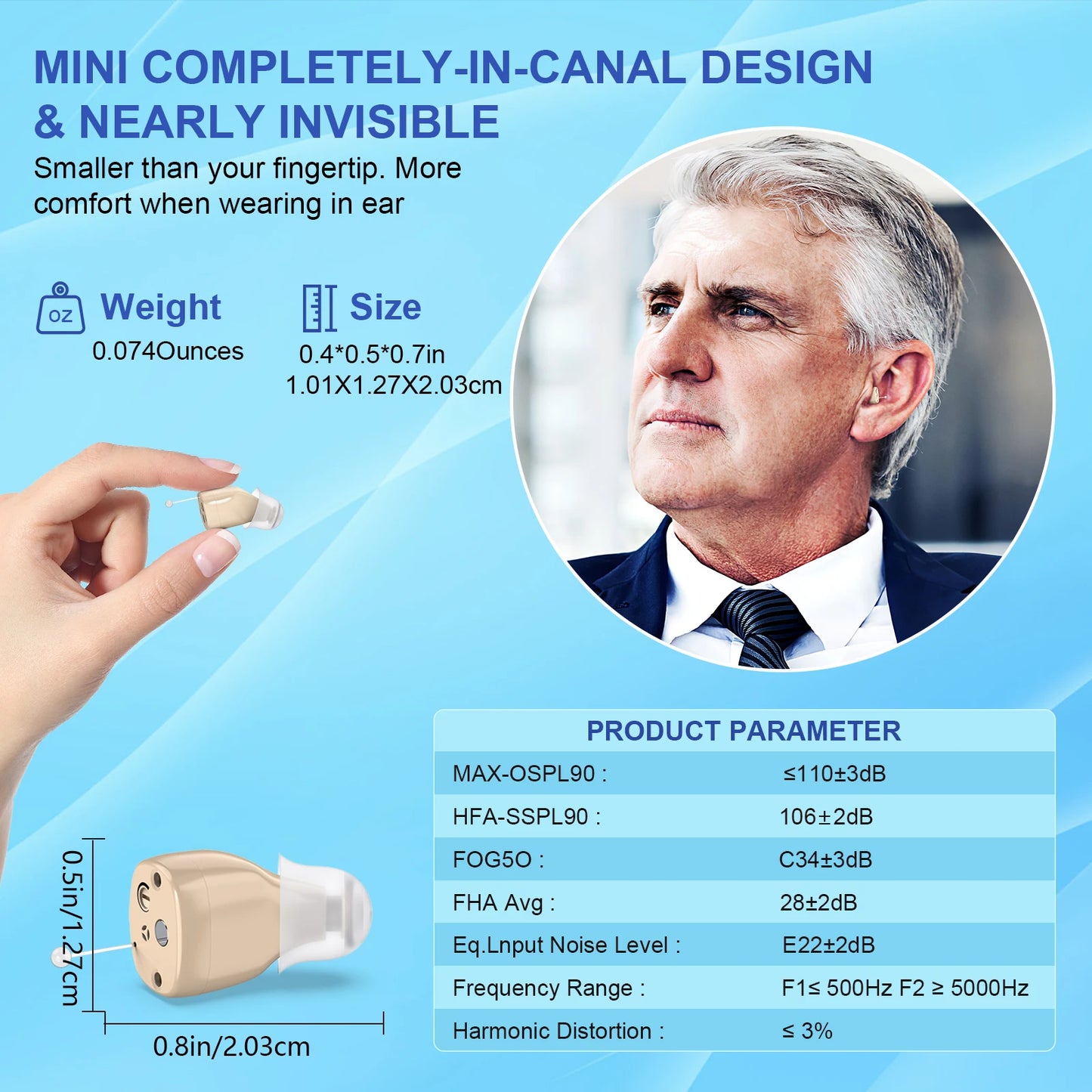 Rechargeable Portable Hearing Aids For Deafness ITE Invisible Hearing Amplifiers Invisible Hearing Amplifiers