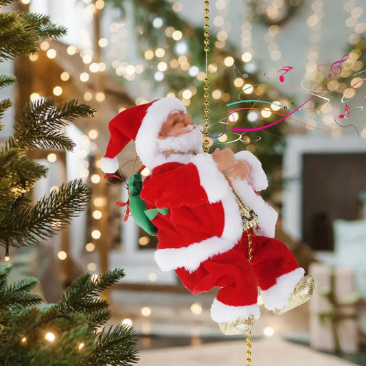 Christmas Decorations Electric Ladder Santa Climbing Beads Santa Christmas Decoration Mall Dress Up