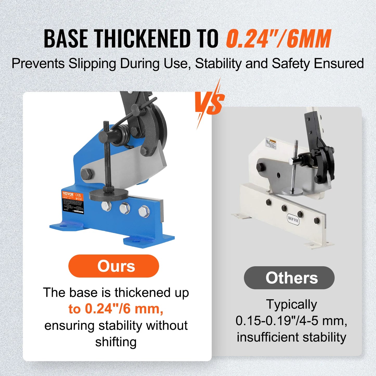 Manual Hand Plate Shear 5"/8"/12"/32" for Metal Sheet Processing Benchtop Cutter Q235 Material for Thick Steel Crafting