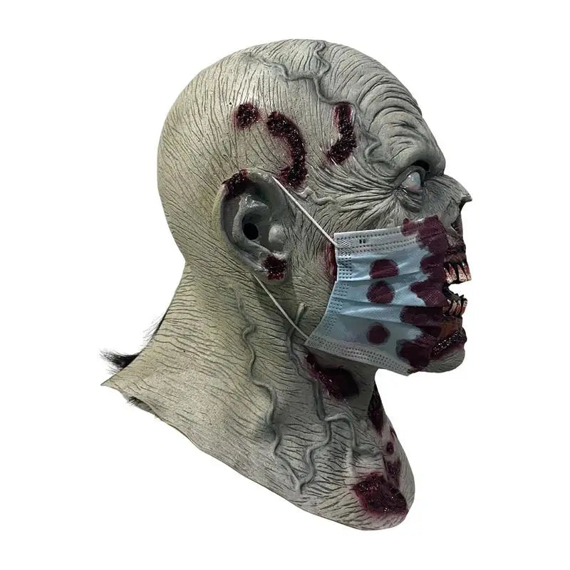 Halloween Zombie Headgear Latex Bloody Zombie Helmets Full Head Decor Terrible Party Cosplay Horror Mask Costume Accessories