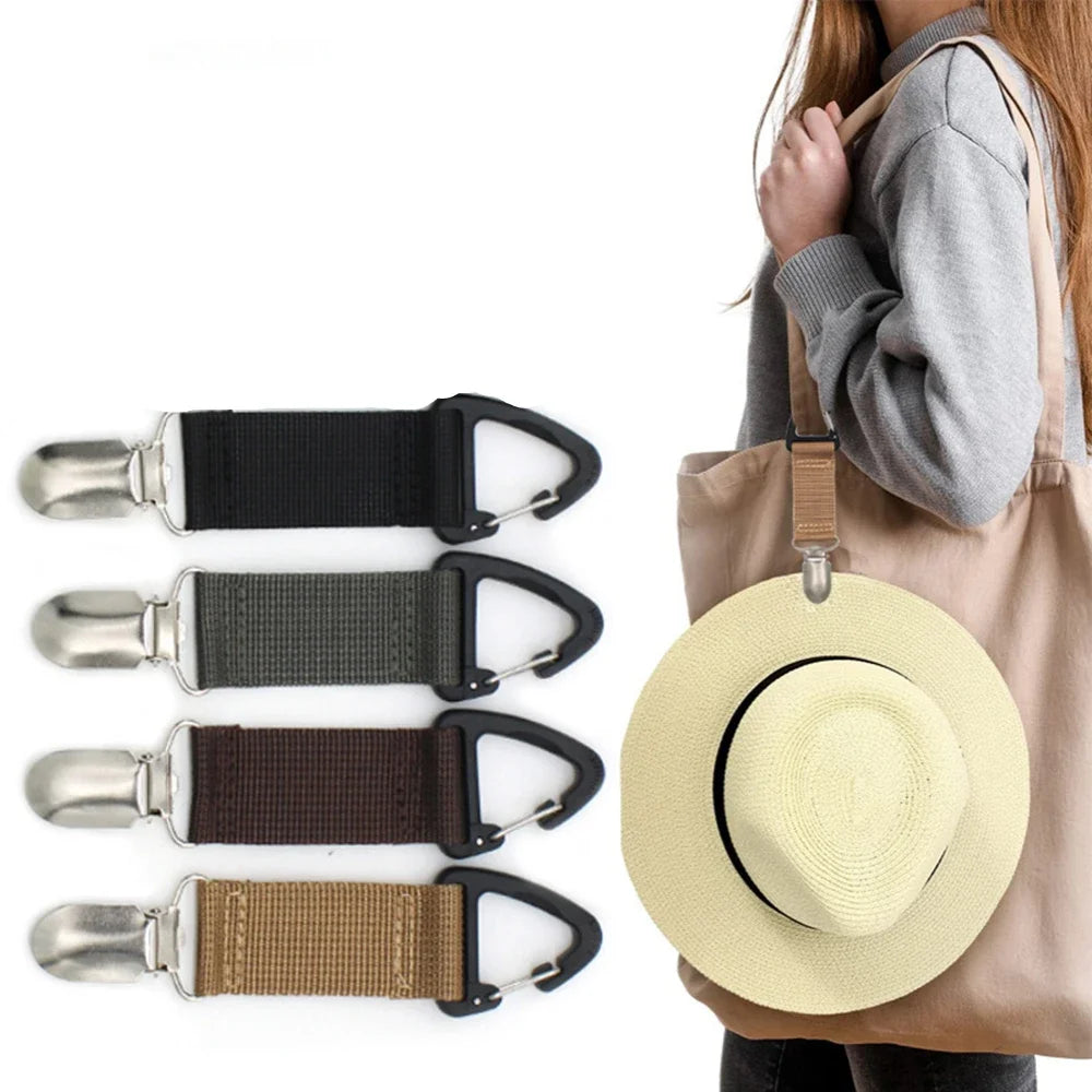 Backpack Clips Universal Portable Hat Keeper Clip Canvas Lightweight Storage Accessories Travel Outdoor Practical Gadgets