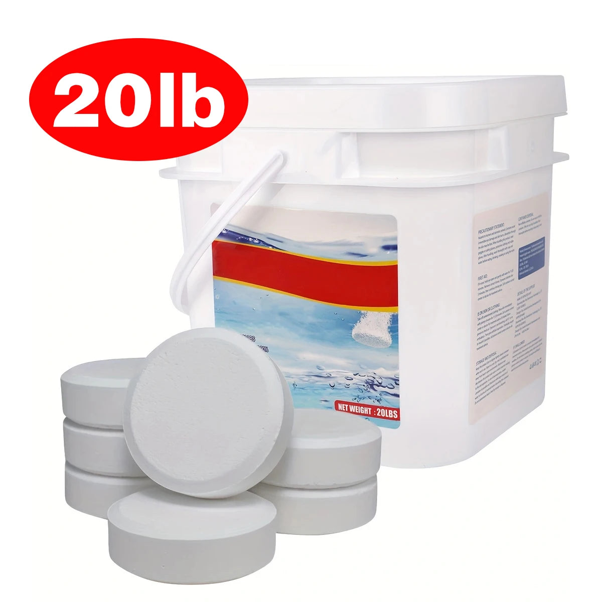 20LB 3inches Swimming Pool Cleaning, Pool Chlorinating Tablets, Pool Stain Removers, Swimming Pool Care, pool chlorine tablets
