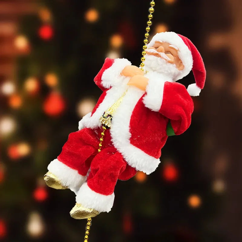 Christmas Decorations Electric Ladder Santa Climbing Beads Santa Christmas Decoration Mall Dress Up