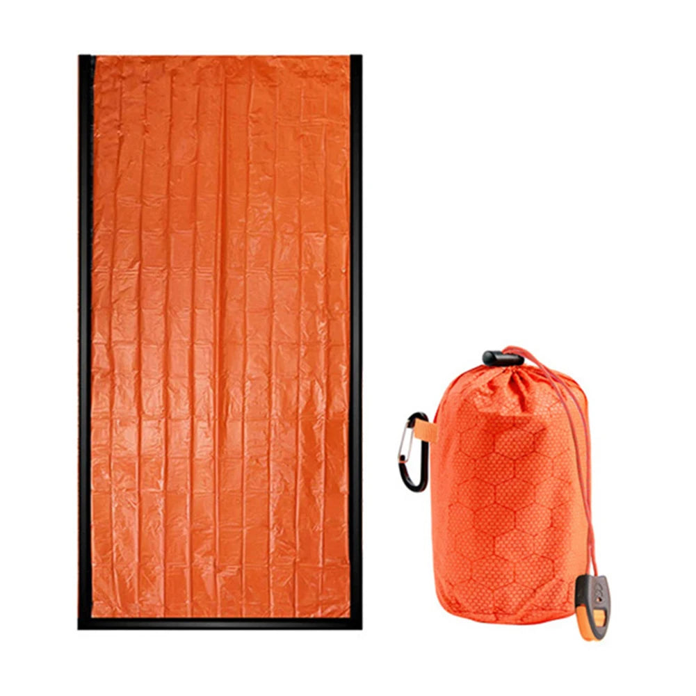 Warm Windproof Waterproof Emergency Sleeping Bag Portable Bivy Sack PE Aluminum Film for Camping Hiking Outdoor