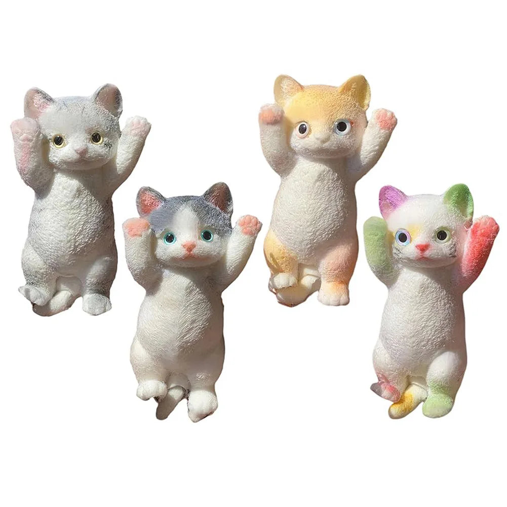 Cat Squeeze Toy Cat Decompression Toy Soft TPR Super Cute Stress Relieving Toy Doll Gifts for Kids Christmas Stocking Stuffers