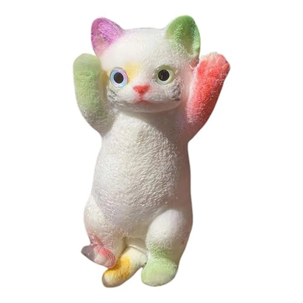 Cat Squeeze Toy Cat Decompression Toy Soft TPR Super Cute Stress Relieving Toy Doll Gifts for Kids Christmas Stocking Stuffers