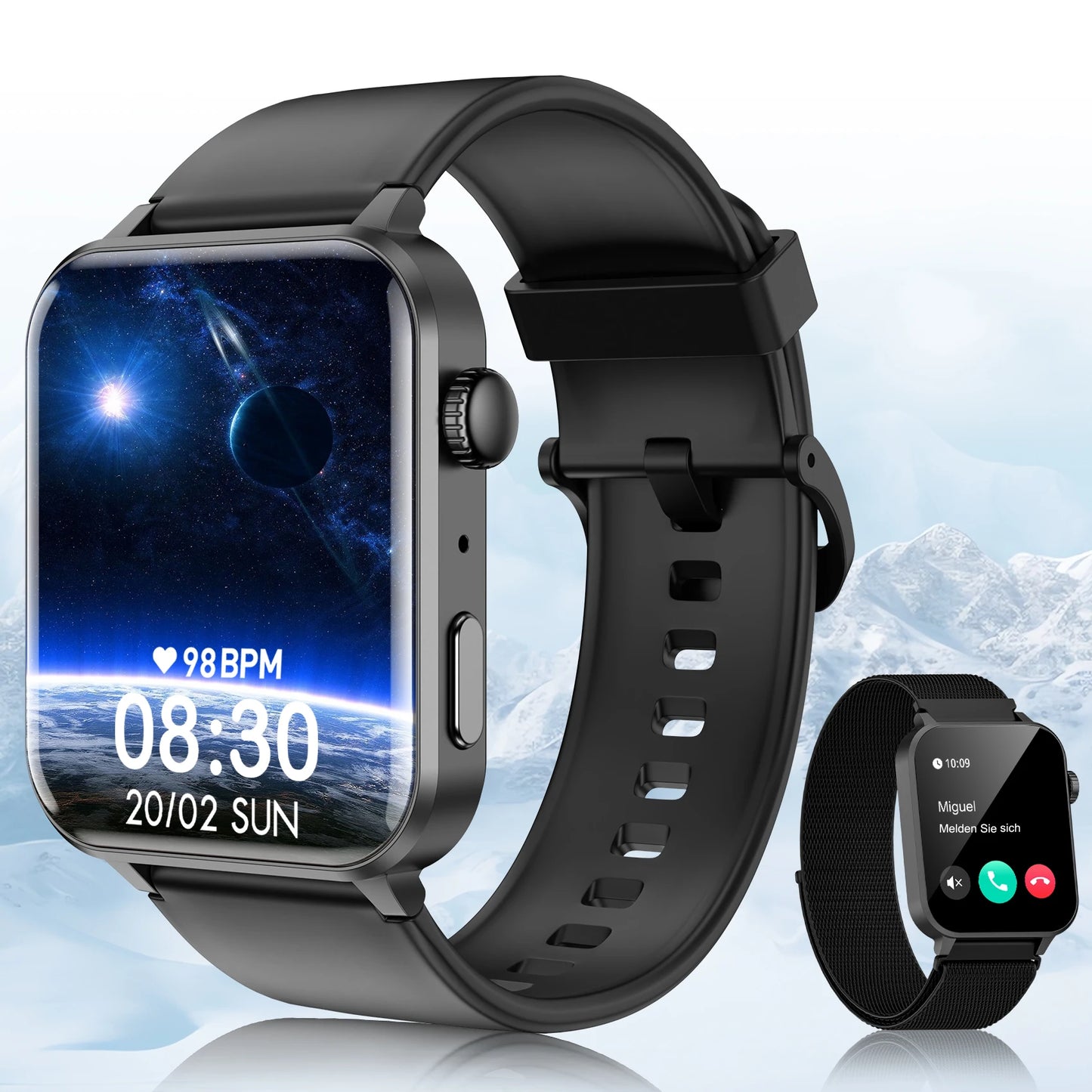 Baolubao 【2024 Global Version】 Smart Watch Calling Function 100+ Sports Modes 24H Health Monitor Smartwatch Christmas Gift