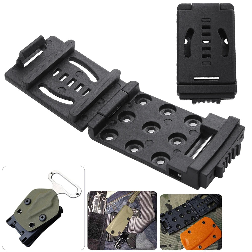 Multi-functional K-Sheath Belt Clip Belt Scabbard Kit Waist Clips Attach Knife Flashlight Hunting Camp Hiking EDC Outdoor Tool