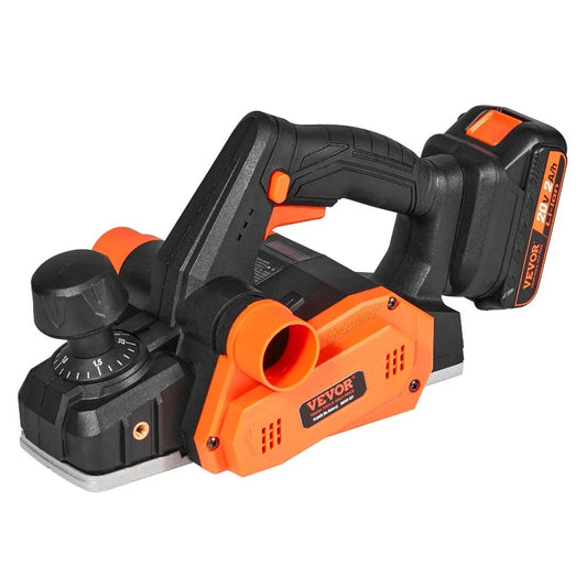 Cordless Electric Hand Planer 31 4 Width 16000 RPM Handheld Wood Planer with Battery 5 64 Adjustable Depth HSS Blades Dual Sid