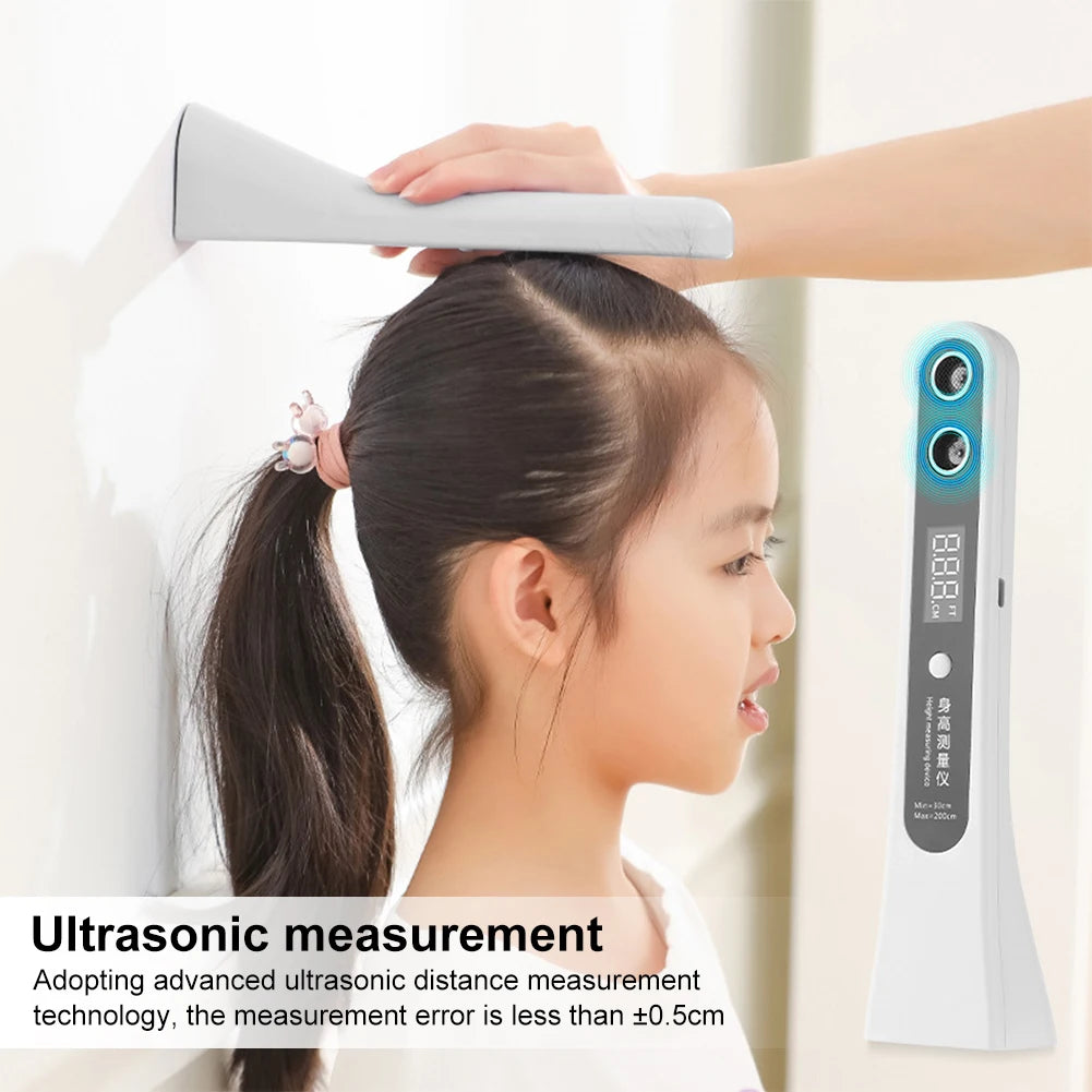 Ultrasonic Digital Height Measuring Ruler High Accuracy Height Measuring Stadiometer Electronic Height Ruler for Adults Kids