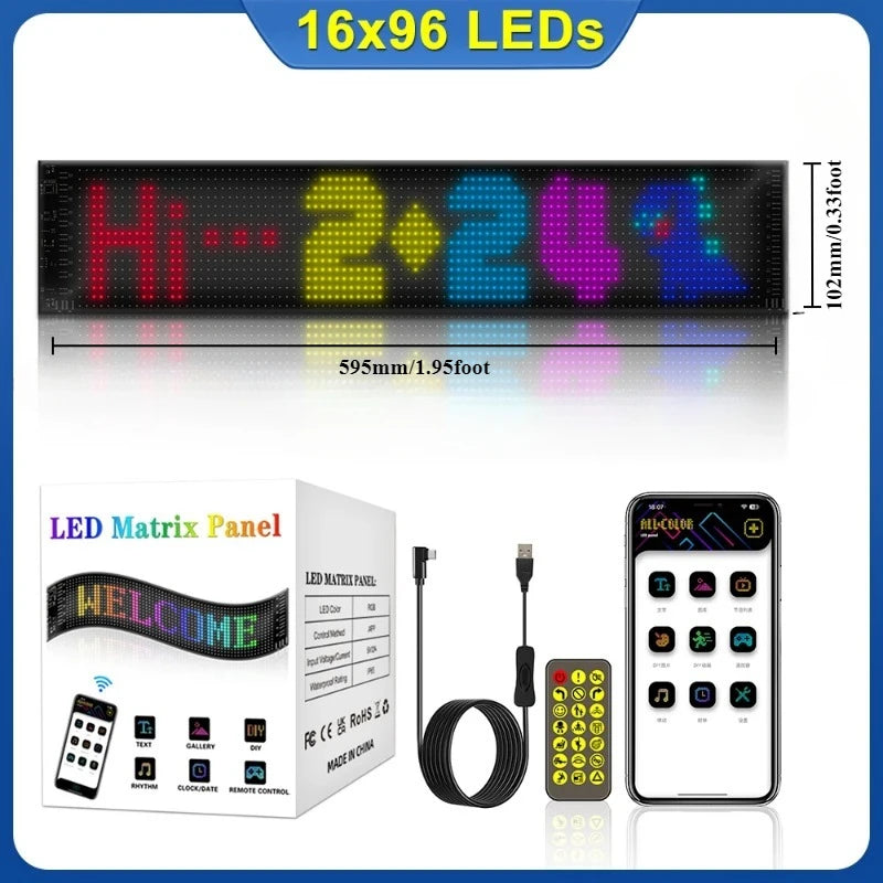 Huge and Bright Devil Eyes LED Matrix Pixel Flexible Panel DIY Programmable for Car Windows Bars and Parties