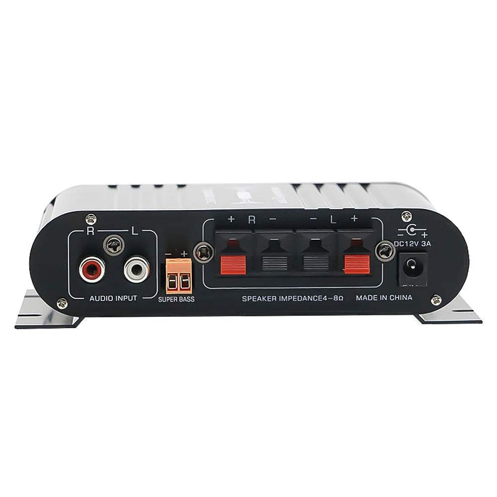 ST-838 HiFi 2.1 Channel Stereo Bass Sound Amp Bass and Treble Adjustment 80W*2 Audio Amplifier Black Car Home Amp