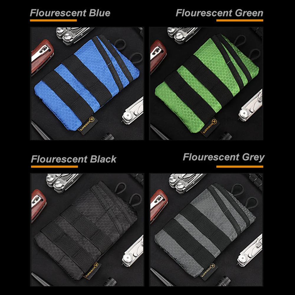 Portable Outdoor EDC Tool Storage Bag Foldable Lightweight Small Tool Storage EDC Pouch Wear Resistant for Camping Hiking Sports