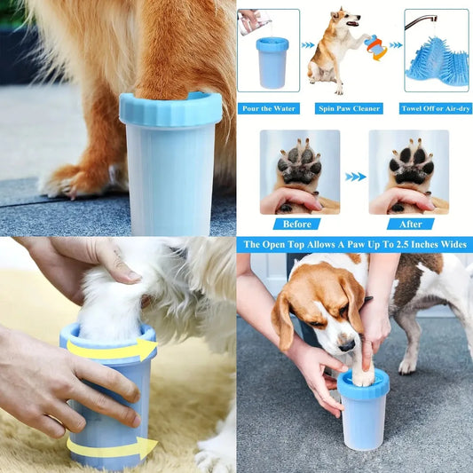 [1pc Portable Pet Foot Washer] 1pc Portable Pet Foot Washing Cup, Dog Foot Mud Removal Cleaning Tool