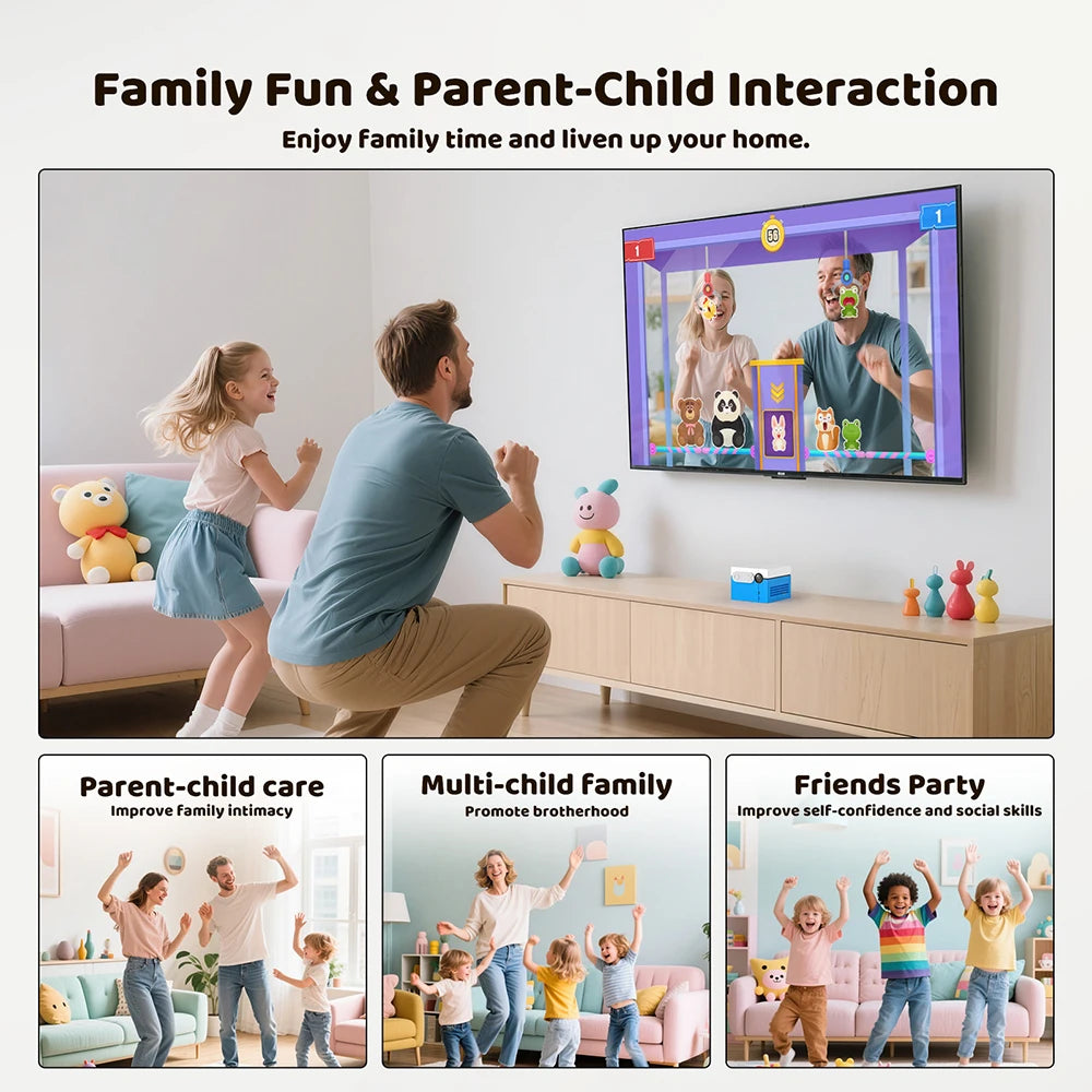 KINHANK Motion X Gaming Console with 20+Games for Kids & Families,Monthly Updat,Plug & Play Indoor Motion-Controlled Game System