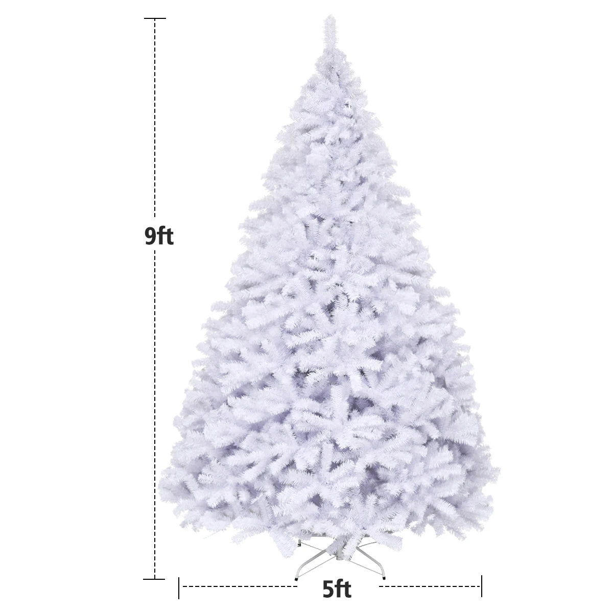 9Ft Hinged Artificial Christmas Tree Premium Pine Home 2132 Tips w/Stand