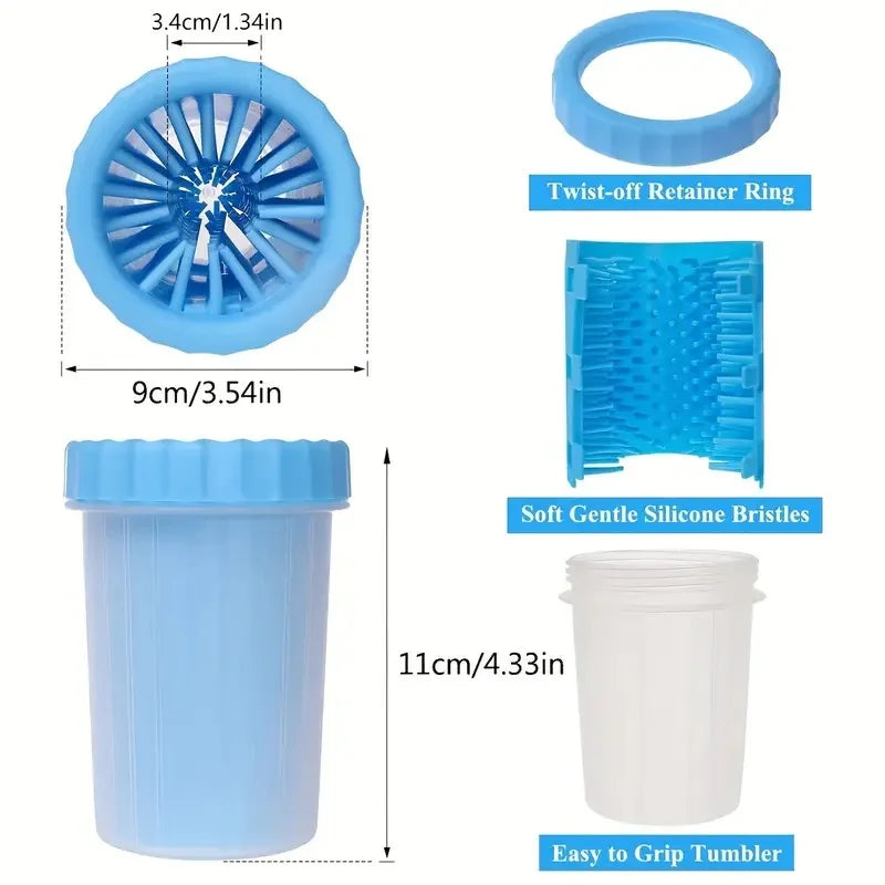 [1pc Portable Pet Foot Washer] 1pc Portable Pet Foot Washing Cup, Dog Foot Mud Removal Cleaning Tool