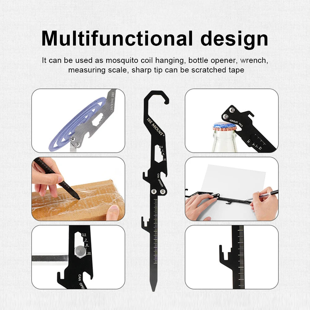 Foldable Camping Stakes Multifunctional Outdoor Tarp Pegs Stainless Steel Tent Ground Stakes for Outdoor Camping Canopy