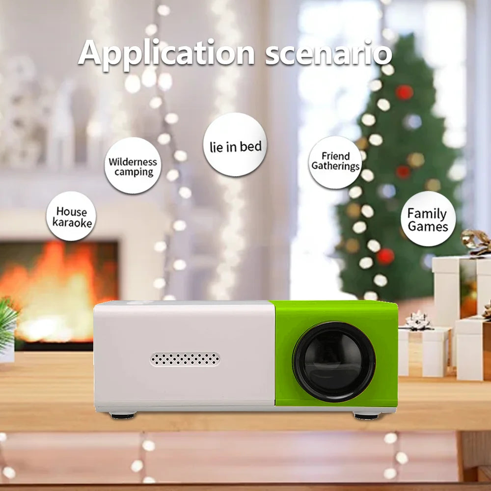 New HD Mini Projector Portable with Remote Control Audio Home Theater Media Player Beamer Outdoor Travel Entertainment Projector