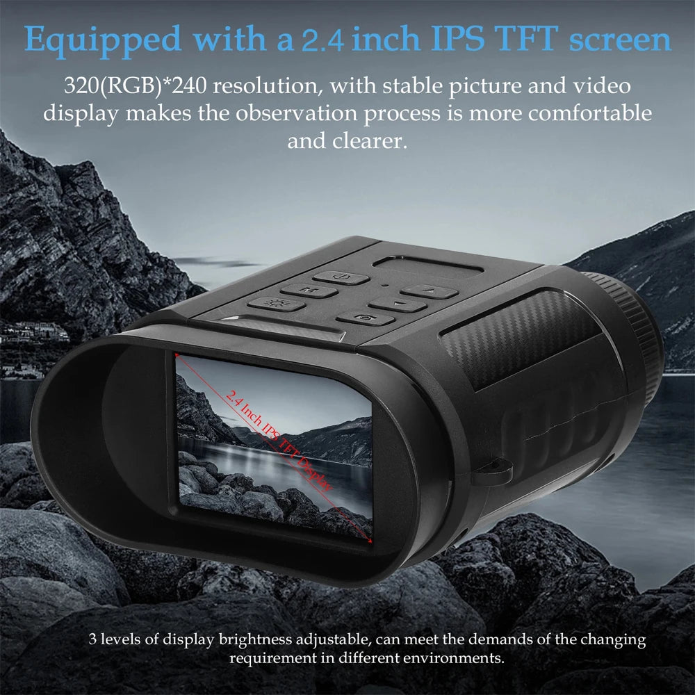 Y16 Night Vision Binoculars 1080P HD 850nm Infrared 8X Digital Zoom Telescope Goggles Outdoor Hunting Camera Full Dark 300M Rang