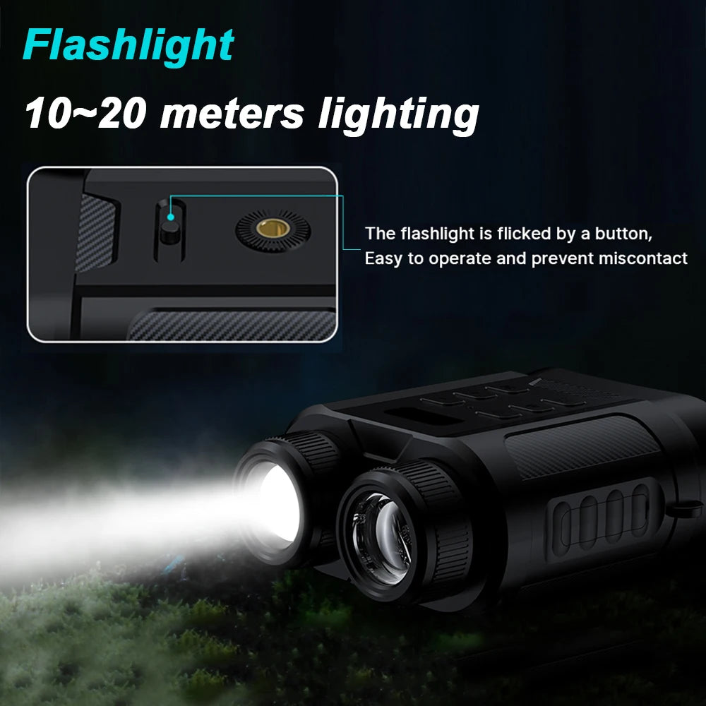 Y16 Night Vision Binoculars 1080P HD 850nm Infrared 8X Digital Zoom Telescope Goggles Outdoor Hunting Camera Full Dark 300M Rang