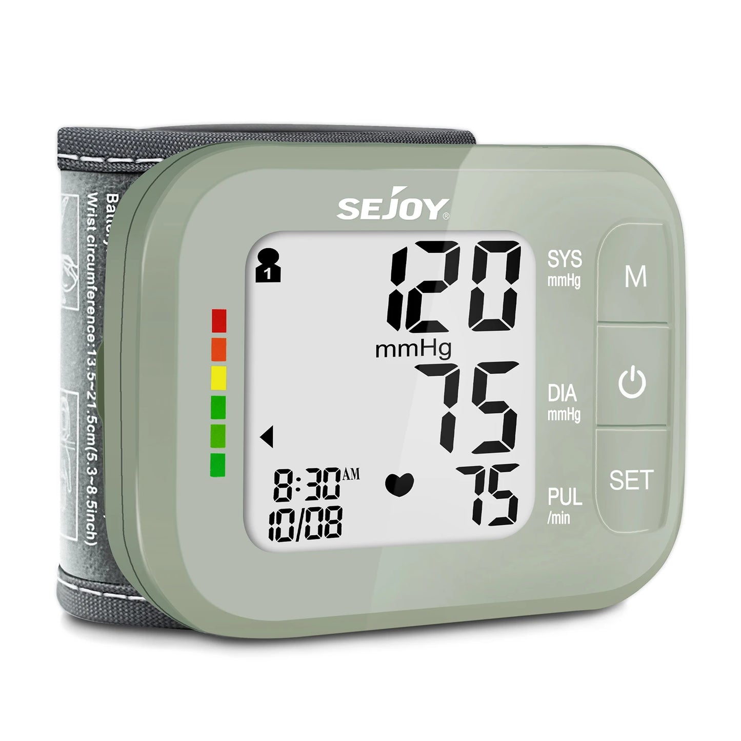 Blood Pressure Machine Wrist Blood Pressure Cuff Wrist BP Monitor Wrist Cuff Automatic Monitor with Heartbeat Detection